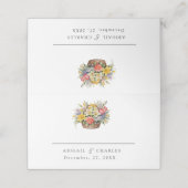 ボホエレガントワイルドフラワーバスケット プレイスカード (外部開封)