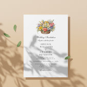 ボホエレガントワイルドフラワーバスケット 招待状