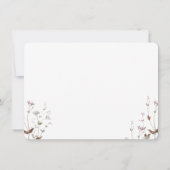 ボホエレガントワイルドフラワーフローラパーソナライズされた ノートカード (裏面)