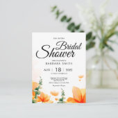 ボホエレガントワイルドフラワーフローラブライダルシャワー ポストカード (スタンド正面)