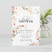 ボホエレガントワイルドフラワーフローラブライダルシャワー 招待状 (スタンド正面)