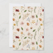 ボホエレガントワイルドフラワーフローラブライダルシャワー 招待状 (裏面)