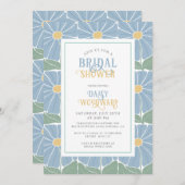 ボホエレガントワイルドフラワーフローラブライダルシャワー 招待状 (正面/裏面)