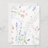 ボホエレガントワイルドフラワーフローラブライダルシャワー 招待状 (裏面)