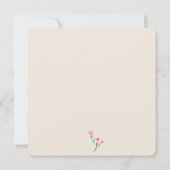 ボホエレガントワイルドフラワーフローラブライダルシャワー 招待状 (裏面)