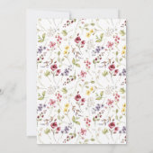 ボホエレガントワイルドフラワーブライダルシャワーブランチ 招待状 (裏面)