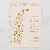 ボホエレガントワイルドフラワーブライダルシャワー招待 招待状 (正面/裏面)