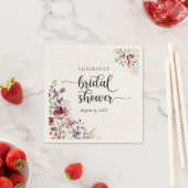 ボホエレガントワイルドフラワーブライダルシャワー スタンダードカクテルナプキン (インサイチュ)