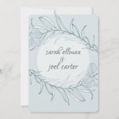 ボホエレガントワイルドフラワーブライダルシャワー 招待状 (裏面)