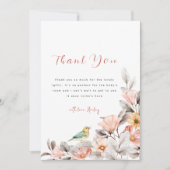 ボホエレガントワイルドフラワーベイビーシャワー サンキューカード (正面)