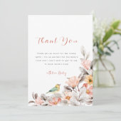 ボホエレガントワイルドフラワーベイビーシャワー サンキューカード (スタンド正面)