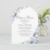 ボホエレガントワイルドフラワーベイビーシャワー 招待状 (スタンド正面)