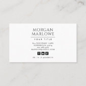 ボホエレガントワイルドフラワーボタニカルフローラ 名刺 (裏面)