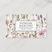 ボホエレガントワイルドフラワーボタニカルフローラ 名刺 (正面)