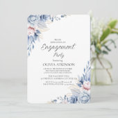 ボホエレガントワイルドフラワー婚約パーティ 招待状 (スタンド正面)