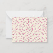 ボホエレガントワイルドフラワー文具パーソナライズされた ノートカード (裏面)