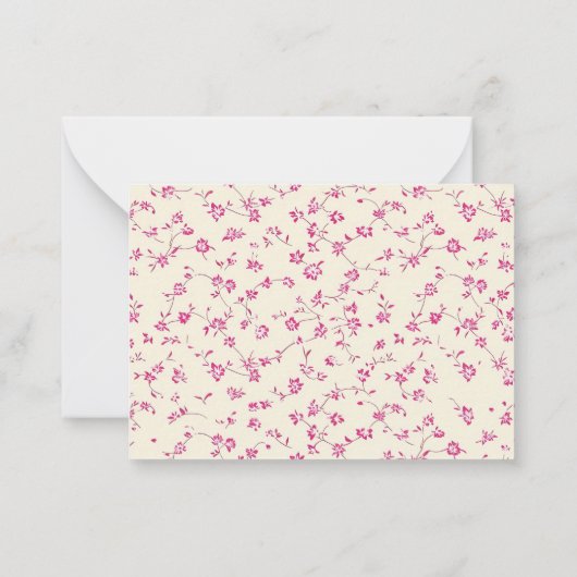 ボホエレガントワイルドフラワー文具パーソナライズされた ノートカード (裏面)