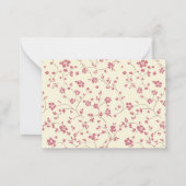 ボホエレガントワイルドフラワー文具パーソナライズされた ノートカード (裏面)