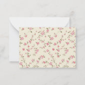 ボホエレガントワイルドフラワー文具パーソナライズされた ノートカード (裏面)