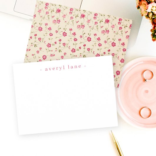 ボホエレガントワイルドフラワー文具パーソナライズされた ノートカード
