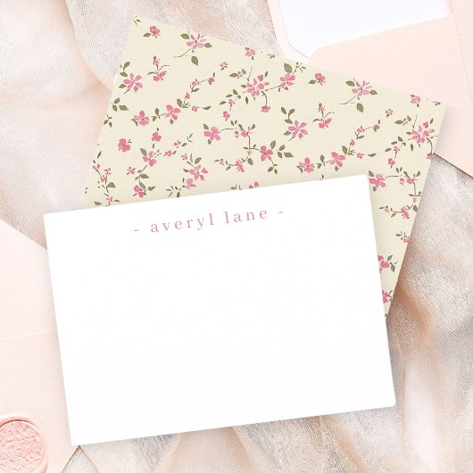 ボホエレガントワイルドフラワー文具パーソナライズされた ノートカード