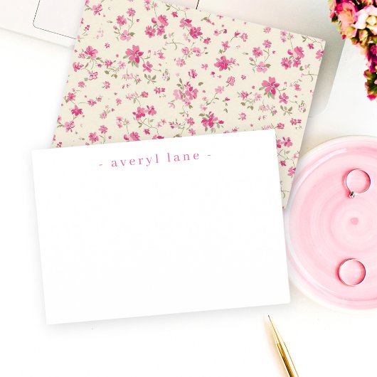 ボホエレガントワイルドフラワー文具パーソナライズされた ノートカード