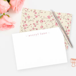 ボホエレガントワイルドフラワー文具パーソナライズされた ノートカード