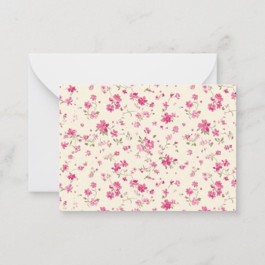 ボホエレガントワイルドフラワー文具パーソナライズされた ノートカード (裏面)