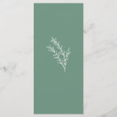 ボホエレガントワイルドフラワー春グリーン結婚ズ メニュー (裏面)