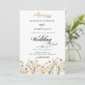 ボホエレガントワイルドフラワー書結婚道 招待状 (スタンド正面)