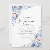 ボホエレガントワイルドフラワー洗礼 招待状 (正面)