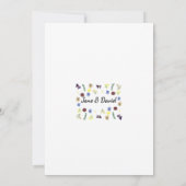 ボホエレガントワイルドフラワー白救 – ザデート 招待状 (裏面)