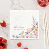 ボホエレガントワイルドフラワー素朴の赤ちゃんシャワー スタンダードランチョンナプキン (インサイチュ)