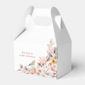 ボホエレガントワイルドフラワー素朴の赤ちゃんシャワー フェイバーボックス (裏面サイド)