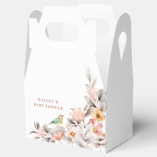 ボホエレガントワイルドフラワー素朴の赤ちゃんシャワー フェイバーボックス (オープン)