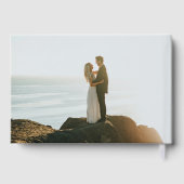 ボホエレガントワイルドフラワー結婚の金ゴールド ゲストブック (裏面)