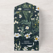 ボホエレガントワイルドフラワー結婚ズ オールインワン招待状 (外側)