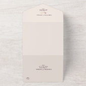 ボホエレガントワイルドフラワー結婚ズ オールインワン招待状 (外側)