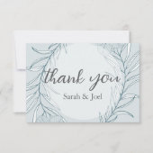 ボホエレガントワイルドフラワー結婚ズ サンキューカード (正面)