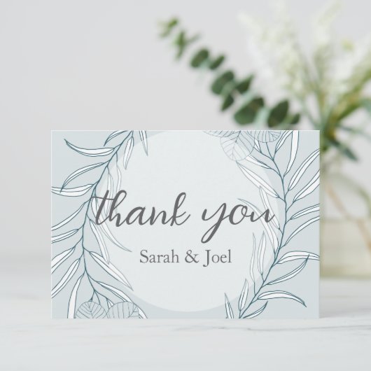 ボホエレガントワイルドフラワー結婚ズ サンキューカード (スタンド正面)