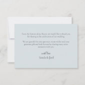 ボホエレガントワイルドフラワー結婚ズ サンキューカード (裏面)