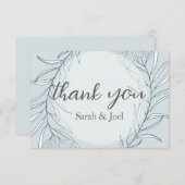 ボホエレガントワイルドフラワー結婚ズ サンキューカード (正面/裏面)