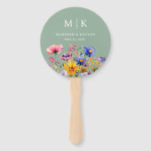 ボホエレガントワイルドフラワー結婚ズ ハンドファン (裏面)