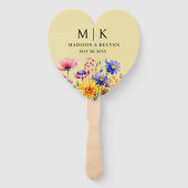 ボホエレガントワイルドフラワー結婚ズ ハンドファン (裏面)