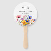 ボホエレガントワイルドフラワー結婚ズ ハンドファン (正面)