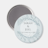 ボホエレガントワイルドフラワー結婚ズ マグネット (正面/裏面)