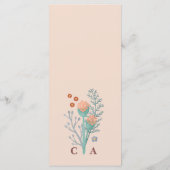 ボホエレガントワイルドフラワー結婚ズ メニュー (裏面)