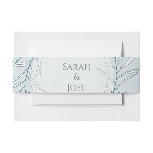 ボホエレガントワイルドフラワー結婚ズ 招待状ベリーバンド (正面例)