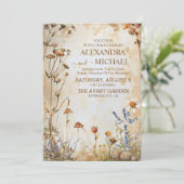 ボホエレガントワイルドフラワー結婚ズ 招待状 (スタンド正面)