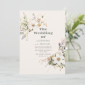 ボホエレガントワイルドフラワー結婚ズ 招待状 (スタンド正面)